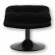 Repose Pied Memento POP Athezza Pouf d’Appoint Assise Tissu Noir et Acier Noir 44x45x50cm