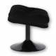 Repose Pied Memento POP Athezza Pouf d’Appoint Assise Tissu Noir et Acier Noir 44x45x50cm