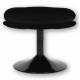 Repose Pied Memento POP Athezza Pouf d’Appoint Assise Tissu Noir et Acier Noir 44x45x50cm