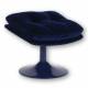 Repose Pied Memento POP Athezza Pouf d’Appoint Assise Tissu Bleu et Acier Bleu 44x45x50cm
