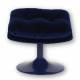 Repose Pied Memento POP Athezza Pouf d’Appoint Assise Tissu Bleu et Acier Bleu 44x45x50cm