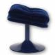 Repose Pied Memento POP Athezza Pouf d’Appoint Assise Tissu Bleu et Acier Bleu 44x45x50cm