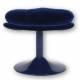Repose Pied Memento POP Athezza Pouf d’Appoint Assise Tissu Bleu et Acier Bleu 44x45x50cm