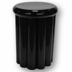 Guéridon Blora Noir Athezza Bout de Canapé en Fer Sellette Esprit Design Finition Brillante 34x34x46cm