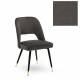 Chaise Gambetta Anthracite Athezza Design Tendance Assise de Table en Métal et Tissus 50x59x82cm