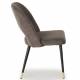 Chaise Gambetta Anthracite Athezza Design Tendance Assise de Table en Métal et Tissus 50x59x82cm