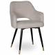 Fauteuil de Table Gambetta Beige Athezza Design Tendance Assise de Table en Métal et Tissu 55x60x82cm