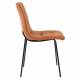 Chaise Liona Athezza Assise de Table Métal et Tissu Fox Siège de Séjour Fauteuil Matelassé 45x56x87cm