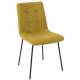 Chaise Liona Athezza Assise de Table Métal et Tissu Gold Siège de Séjour Fauteuil Matelassé 45x56x87cm