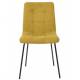 Chaise Liona Athezza Assise de Table Métal et Tissu Gold Siège de Séjour Fauteuil Matelassé 45x56x87cm