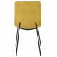 Chaise Liona Athezza Assise de Table Métal et Tissu Gold Siège de Séjour Fauteuil Matelassé 45x56x87cm