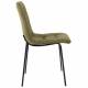 Chaise Liona Athezza Assise de Table Métal et Tissu Olive Siège de Séjour Fauteuil Matelassé 45x56x87cm