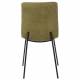 Chaise Liona Athezza Assise de Table Métal et Tissu Olive Siège de Séjour Fauteuil Matelassé 45x56x87cm