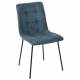 Chaise Liona Athezza Assise de Table Métal et Tissu Canard Siège de Séjour Fauteuil Matelassé 45x56x87cm