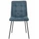 Chaise Liona Athezza Assise de Table Métal et Tissu Canard Siège de Séjour Fauteuil Matelassé 45x56x87cm