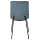 Chaise Liona Athezza Assise de Table Métal et Tissu Canard Siège de Séjour Fauteuil Matelassé 45x56x87cm
