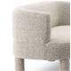 Banquette Reisa Gris Chiné Athezza Banc d’Intérieur Tissu Bouclette Assise Rétro Design Seventies 69x70x140cm