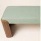 Banquette Jodie Athezza Banc d’Intérieur en Bois et Tissu Vert Assise 2 Places Seventies 42x46x125cm