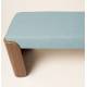 Banquette Jodie Athezza Banc d’Intérieur en Bois et Tissu Turquoise Assise 2 Places Seventies 42x46x125cm