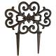 Bordure Extérieure Grille en Fonte Patinée Marron Décoration à Planter 0,5x29x31,5cm
