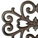 Bordure Extérieure Grille en Fonte Patinée Marron Décoration à Planter 0,5x29x31,5cm