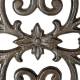 Bordure Extérieure Grille en Fonte Patinée Marron Décoration à Planter 0,5x29x31,5cm