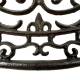 Paillasson en Fonte Tapis d’Entrée Gratte Pied Ovale Patiné Marron Décoration de Jardin Motif Volute 2x40x61cm