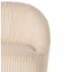 Fauteuil Pivotant Viby Athezza Siege de Salon Tissu Cotelé Beige et Métal Assise Lounge 74x76x76cm