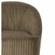 Fauteuil Pivotant Viby Athezza Siege de Salon Tissu Cotelé Kaki et Métal Assise Lounge 74x76x76cm
