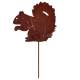 Ecureuil Léonard Plaque de Jardin Silhouette en Acier Oxydé Décoration Extérieure 1x25x27,5cm