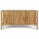 Buffet Itarsi Athezza Enfilade 3 Portes en Manguier Bahut Vaisselier Scandinave 40x78x140cm