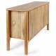Buffet Itarsi Athezza Enfilade 3 Portes en Manguier Bahut Vaisselier Scandinave 40x78x140cm