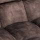 Fauteuil Butano Anthracite Marque Athezza Siège de Salon en Velours et Métal Couleur Laiton 67x71x76cm