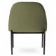 Fauteuil Derby Kaki Athezza Siège en Métal Noir et Tissu Assise de Salon Vintage 56x66x74 cm