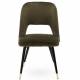 Chaise Gambetta Army Athezza Design Tendance Assise de Table en Métal et Velours 50x59x82cm