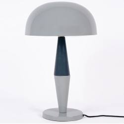 Lampe de Bureau Waimea Athezza Lampe à Poser en Métal Gris et Bleu Clair Luminaire Design 34x34x54cm