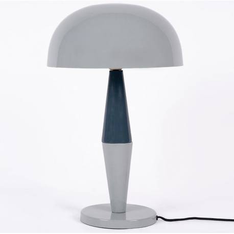 Lampe de Bureau Waimea Athezza Lampe à Poser en Métal Gris et Bleu Clair Luminaire Design 34x34x54cm