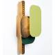 Applique Nil Athezza Luminaire Mural en Fer et Aluminium Eclairage Vert d'Eau, Vert et Doré Décoration lumineuse 14,5x26x49cm