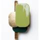Applique Nil Athezza Luminaire Mural en Fer et Aluminium Eclairage Vert d'Eau, Vert et Doré Décoration lumineuse 14,5x26x49cm