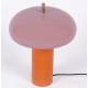 Lampe Maui Athezza Luminaire Champigon en Métal Rose et Orange Lampe à Poser Design 30x30x40cm