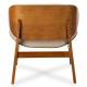 Fauteuil Kuji Athezza Assise de Salon Structure Bois Siège Tissu Beige 61x64x68cm