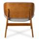 Fauteuil Kuji Athezza Assise de Salon Structure Bois Siège Tissu Gris Clair 61x64x68cm