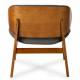 Fauteuil Kuji Athezza Assise de Salon Structure Bois Siège Tissu Anthracite 61x64x68cm