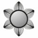 Grand Miroir Gerbera Athezza Glace en Bambou Finition Noire Décoration Murale Forme Fleur 2x78x90cm