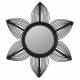 Miroir Gerbera Athezza PM Glace en Bambou Finition Noire Décoration Murale Forme Fleur 2x55x55cm