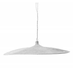 Suspension Fillie Blanche Athezza Luminaire Moderne Eclairage en Métal Blanc 100x120x120cm