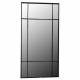 Miroir Rethel Athezza Glace Rectangulaire Fer Patiné Noir Décoration Murale Forme Symétrique 2x80x160cm