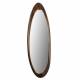 Glace Murale Nino Athezza Miroir en Bois Finition Foncée Décoration Murale Ovale 3x31x100cm