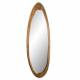 Glace Murale Nino Athezza Miroir en Bois Finition Noyer Décoration Murale Ovale 3x31x100cm