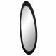 Glace Murale Nino Athezza Miroir en Bois Finition Noire Décoration Murale Ovale 3x31x100cm